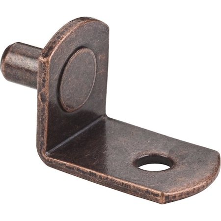 Hardware Resources Antique Copper 5 mm Pin Angled Shelf Support with 3/4" Arm and 1/8"Hole 1707AC